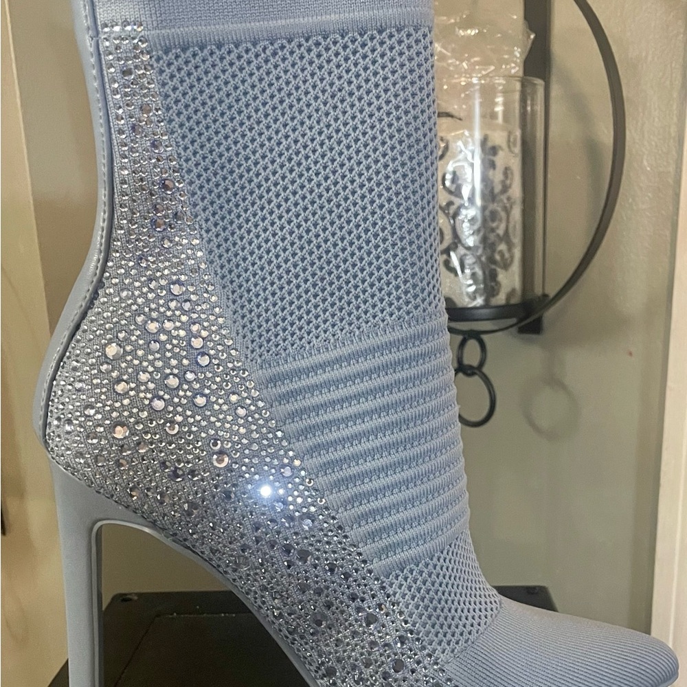 Baby blue Steve Madden booties .